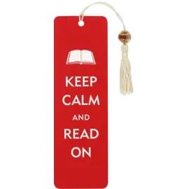 Peter Pauper Press Keep Calm and Read On Beaded Bookmark