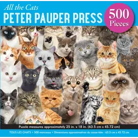 Peter Pauper Press All the Cats 500 Piece Jigsaw Puzzle