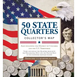 Peter Pauper Press 50 State Commemorative Quarters Collector's Map