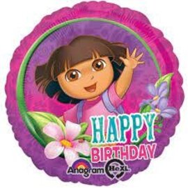 Dora the Explorer Happy Birthday 18 Inch Foil Mylar Balloon 1 Pack