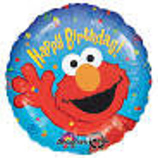 Elmo Happy  Birthday 18 Inch Foil  Mylar Balloon