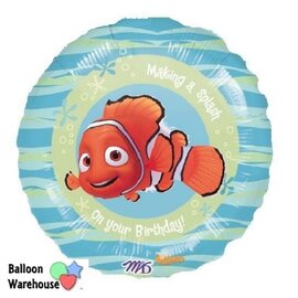 M&D Finding Nemo Birthday 18 Inch  Foil Mylar Balloon