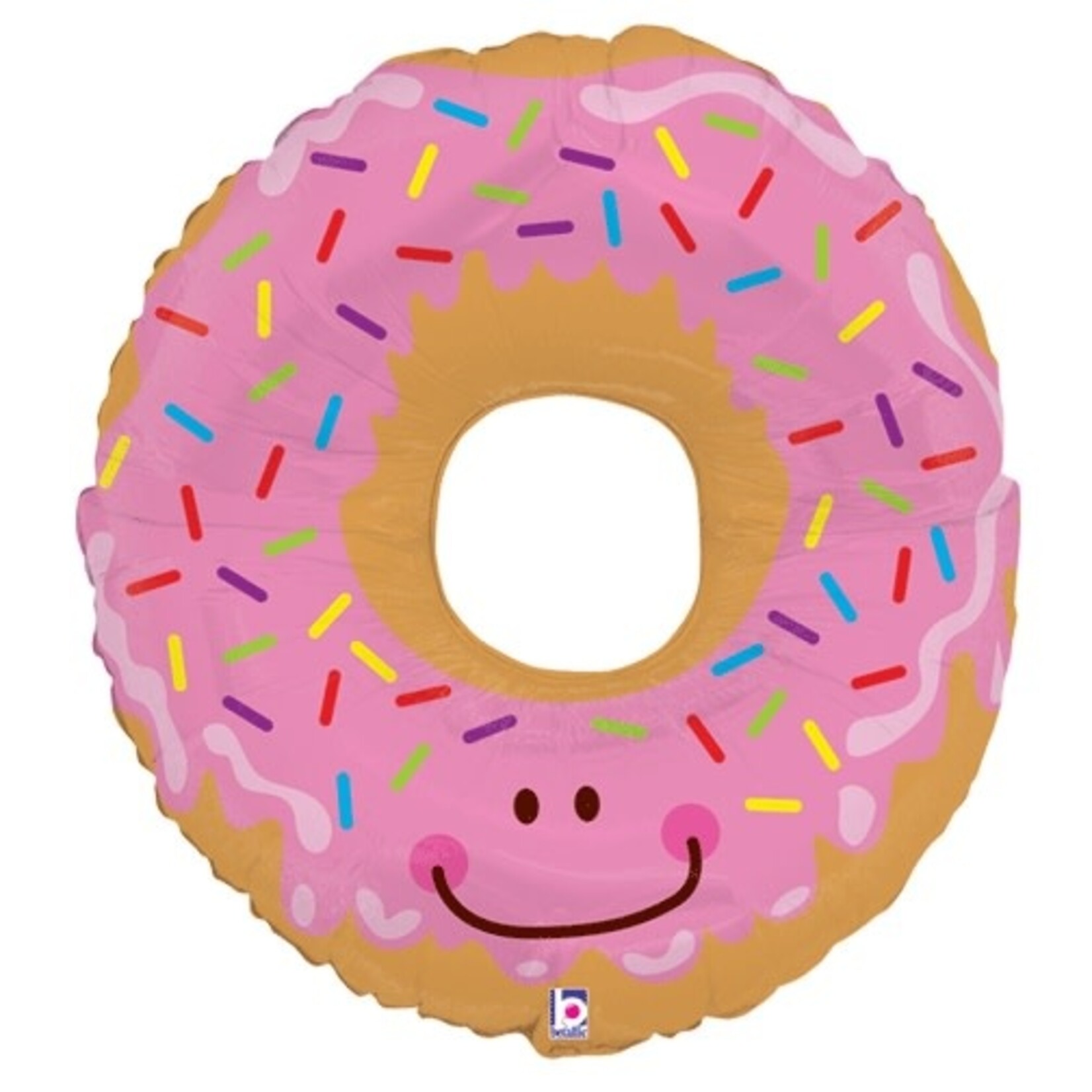 Betallic Donut with Sprinkles Jumbo Shape Balloon 30 Inch Foil Mylar Balloon [85693]