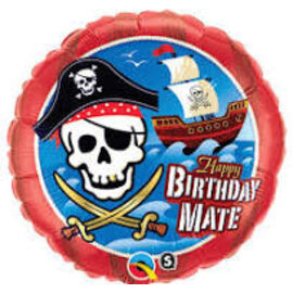 Pirate Party Happy Birthday 18 Inch  Foil Mylar Balloon