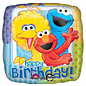 Sesame Street Happy Birthday Square 18 Inch  Foil Mylar Balloon