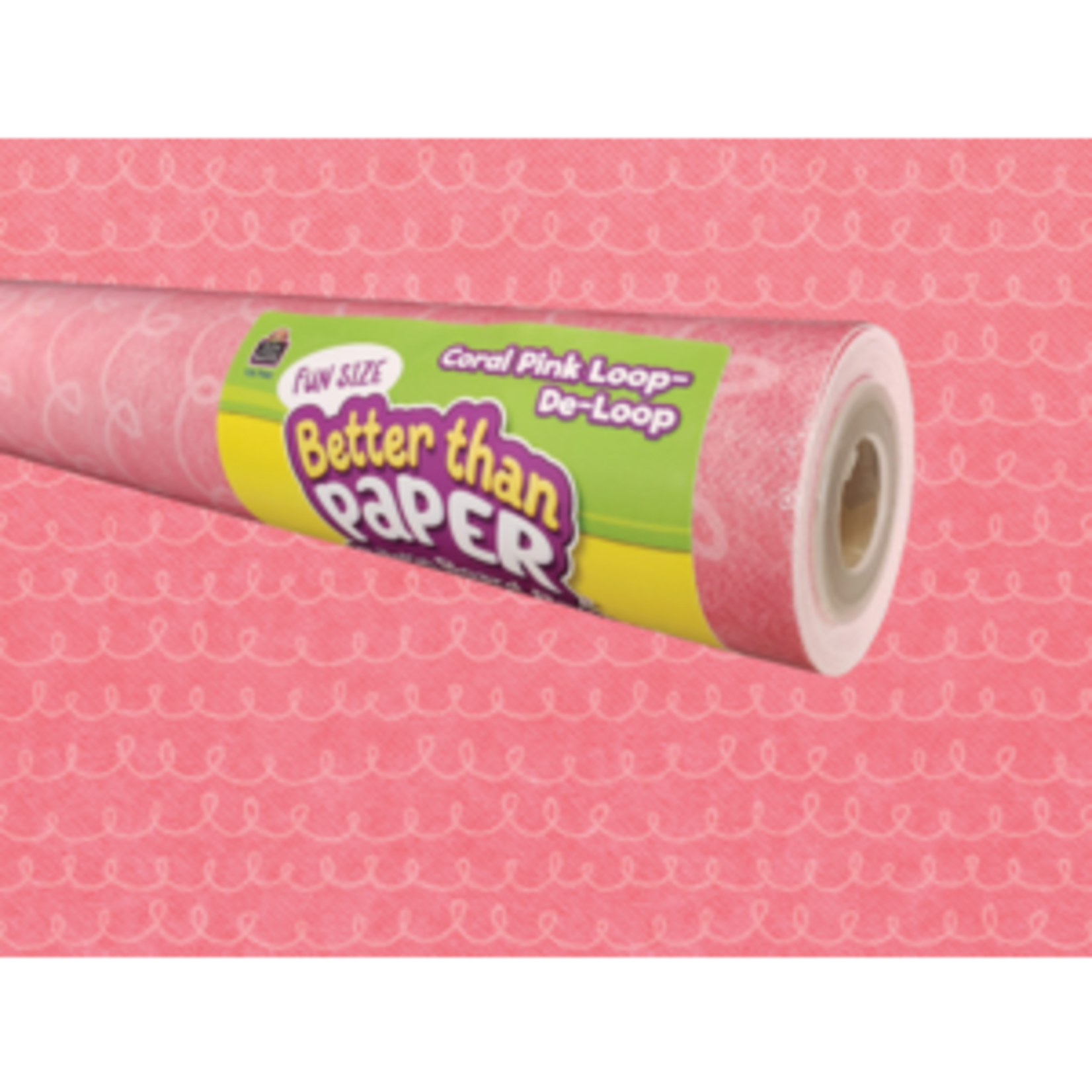Teacher Created Resources Fun Size Coral Pink Loop-De-Loop Better Than Paper Bulletin Board Roll [TCR77401]