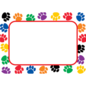 Teacher Created Resources Colorful Paw Prints Name Tags/Labels