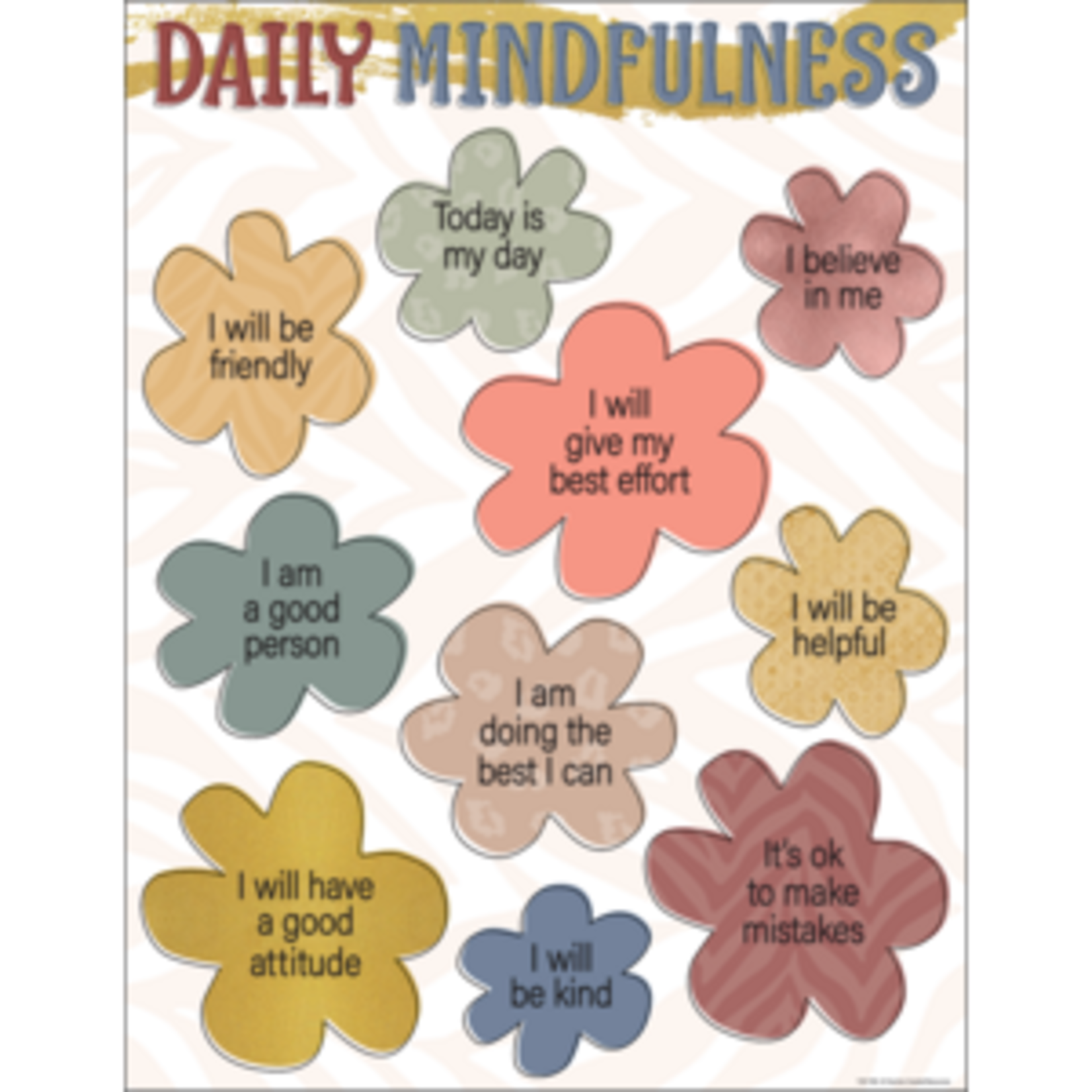 Teacher Created Resources Wonderfully Wild Daily Mindfulness Chart 17x22 [TCR7483]