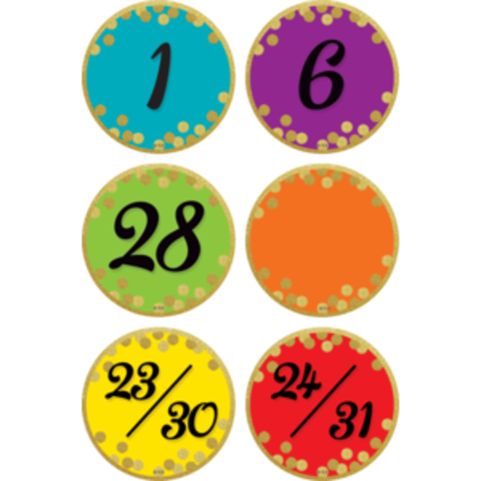 Teacher Created Resources Confetti Colorful Calendar Days [TCR8731]