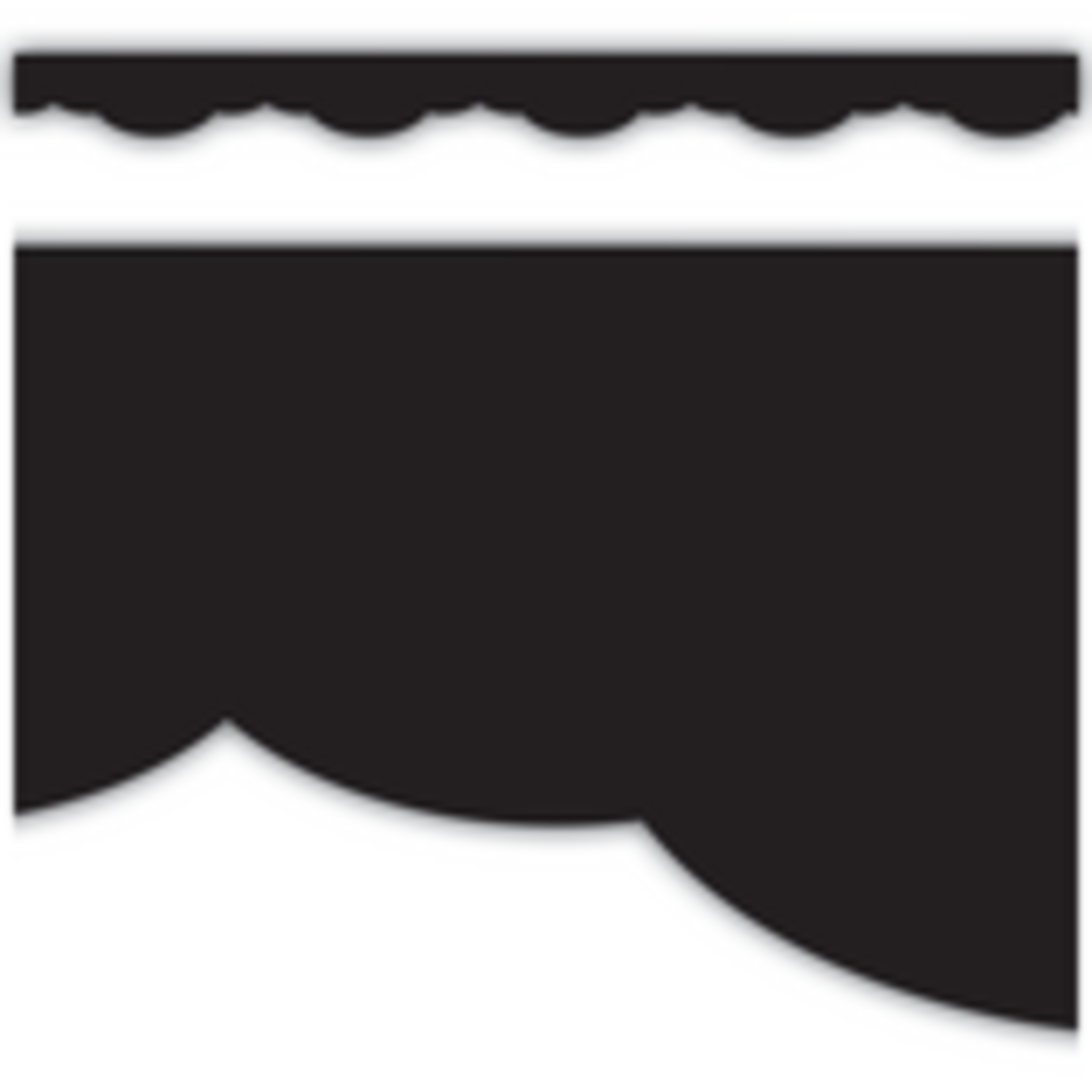 Teacher Created Resources Black Fancy Scallops Border Trim [TCR9133]