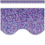 Teacher Created Resources Purple Sparkle Scalloped Border Trim [TCR8793]
