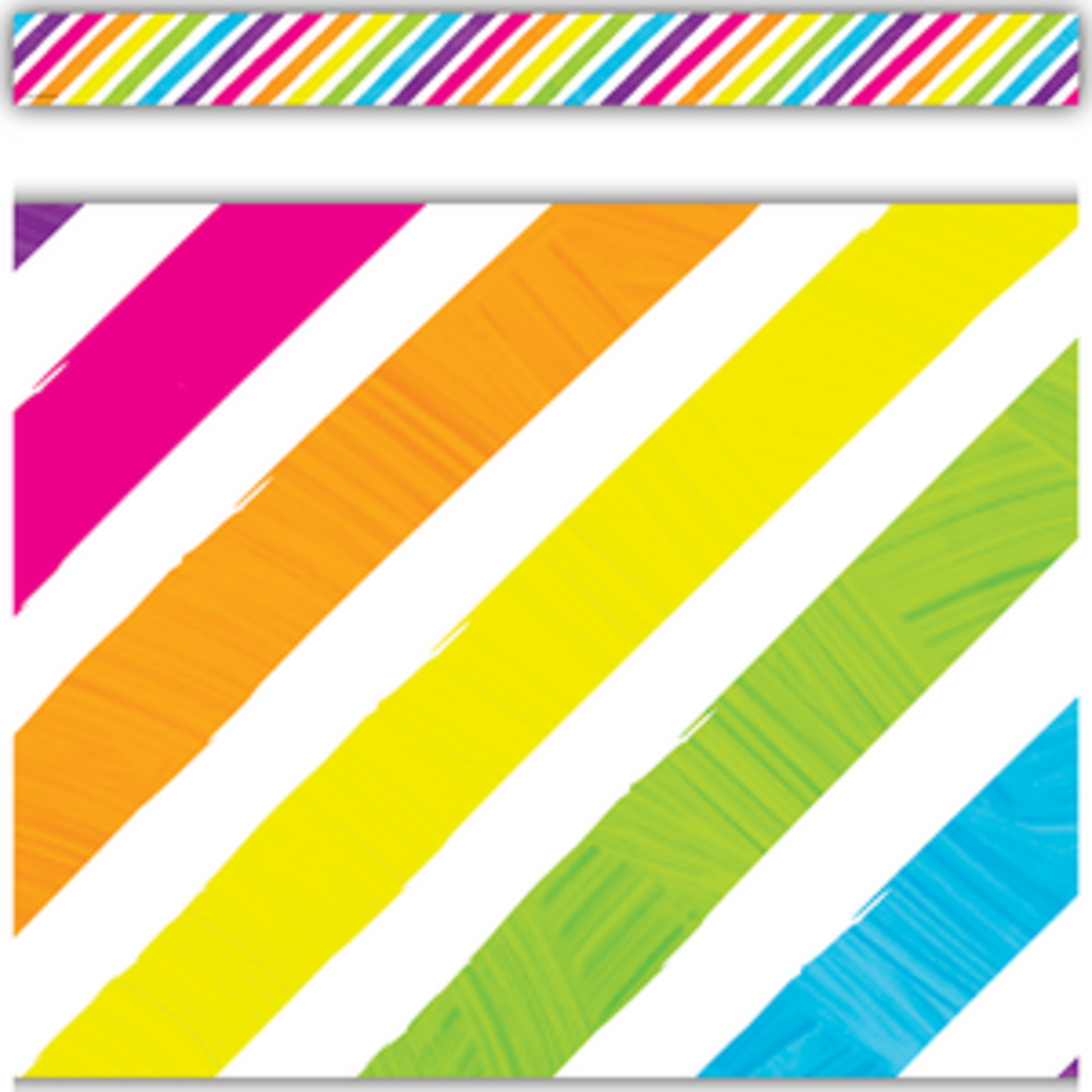 Teacher Created Resources Brights 4Ever Stripes Straight Border Trim [TCR6927]