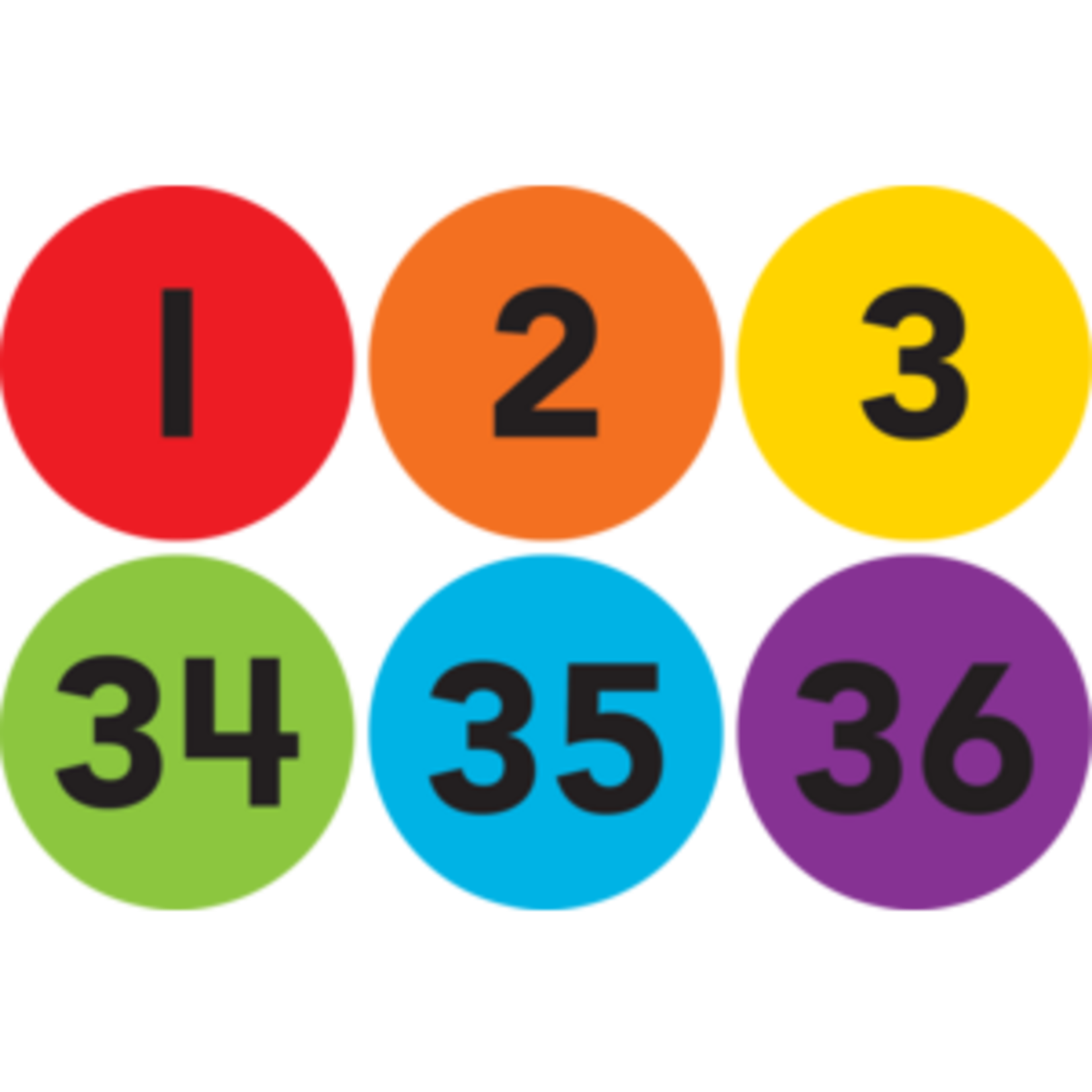 Teacher Created Resources Spot On Carpet Markers Numbers 1-36 - 4" [TCR77005]