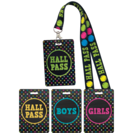 Teacher Created Resources Chalkboard Brights Hall Pass Lanyards