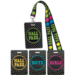 Teacher Created Resources Chalkboard Brights Hall Pass Lanyards
