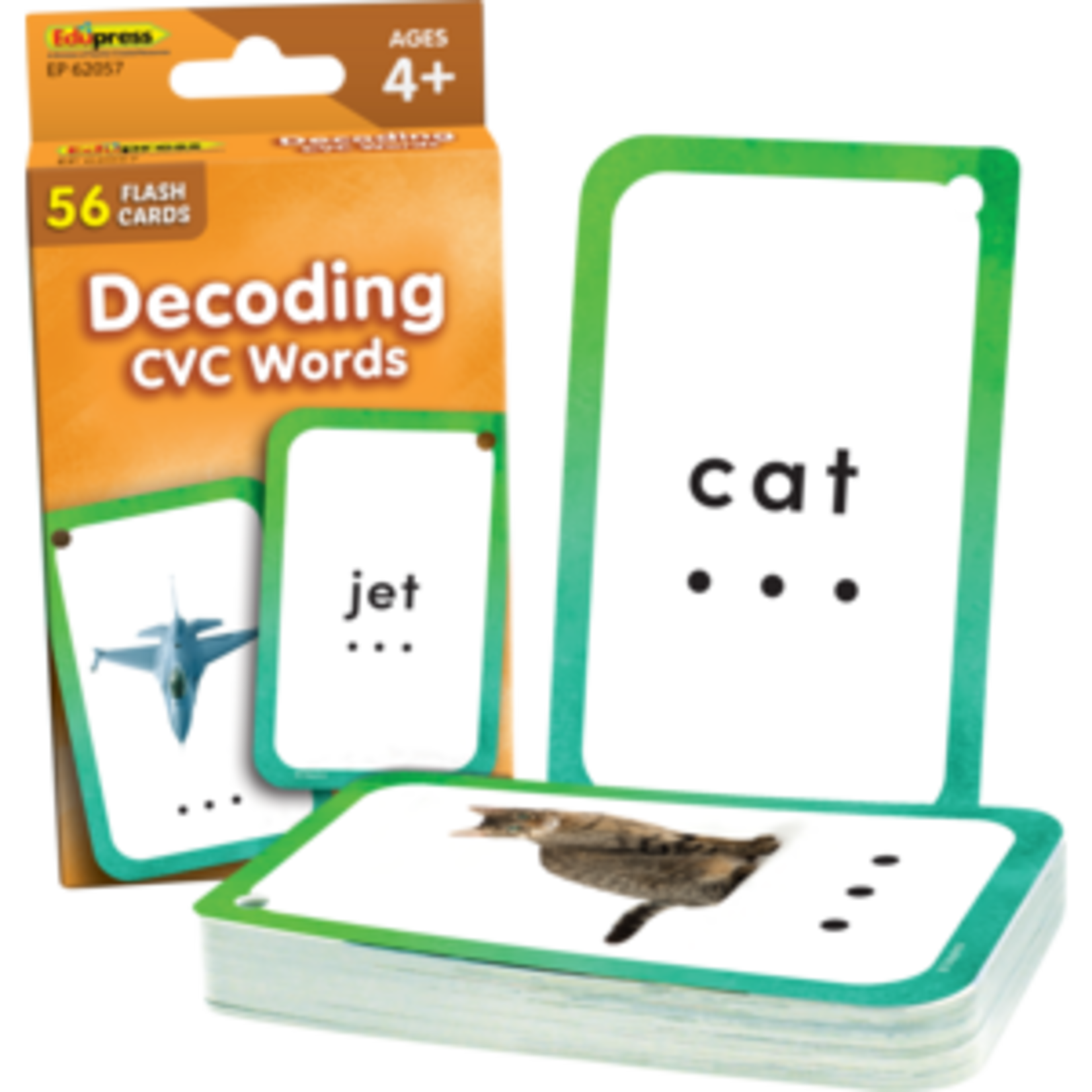 Teacher Created Resources Decoding CVC Words Flash Cards [TCR62057]