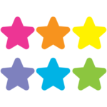 Teacher Created Resources Spot On Carpet Markers Bright Stars - 7" [TCR77002]