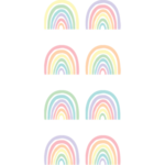 Teacher Created Resources Pastel Pop Rainbows Mini Stickers [TCR8424]