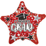 Kaleidoscope Red Grad Star 18 Inch Foil Mylar Balloon [85366]