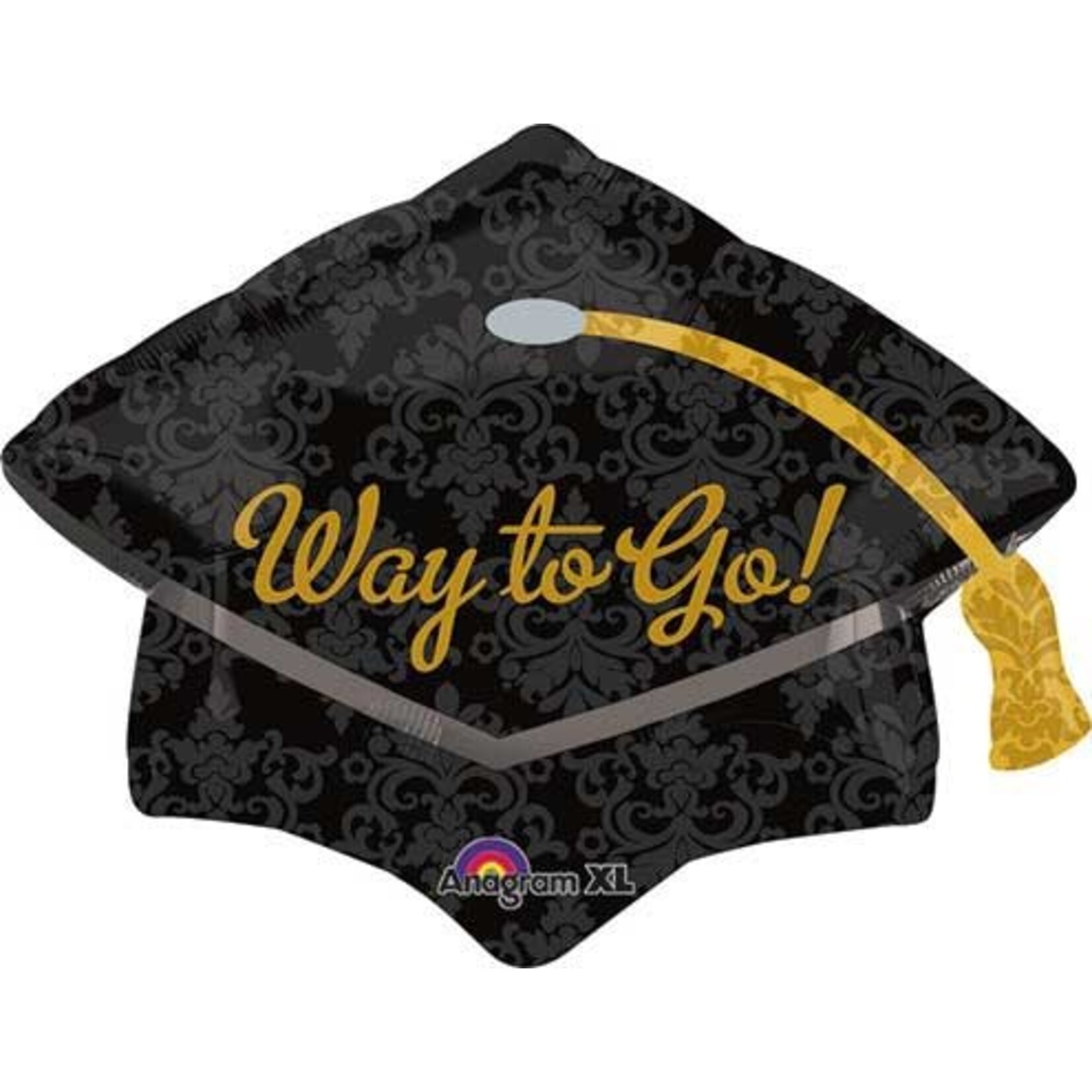 Way to Go Graduation Cap  27 Inch Foil Mylar Balloon [26004]