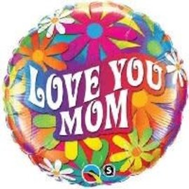 Qualatex Love You Mom 18 Inch Foil Mylar Balloon