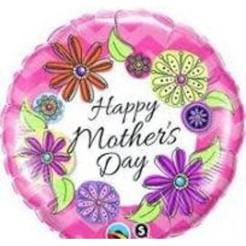 Qualatex Happy Mother's Day  Floral 18 Inch Foil Mylar Balloon