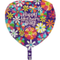 Happy Mother's Day Heart Shaped 20 Inch Foil Mylar Balloon