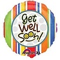 Classic Balloon Corporation Get Well Soon! Smiley Face 18 Inch Foil Mylar Balloon