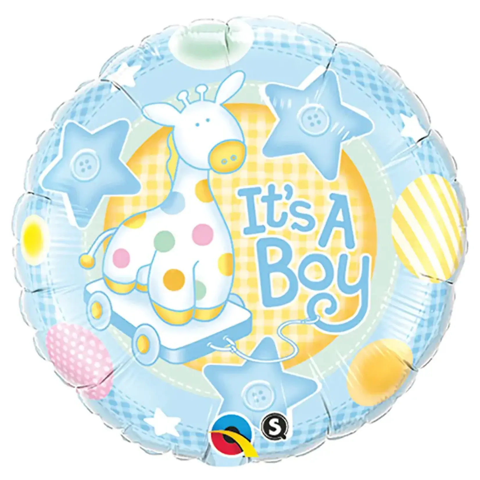 M&D It's a Boy Soft Giraffe 18 Inch  Foil Mylar Balloon [91298]