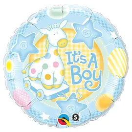 M&D It's a Boy Soft Giraffe 18 Inch  Foil Mylar Balloon