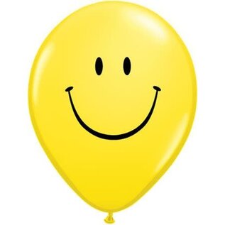 Qualatex Smile Face Yellow Latex Balloons 50 Count by Qualatex