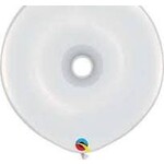 Qualatex Qualatex Geo Donut White 16 Inch Latex Balloons 25 Count [37688]