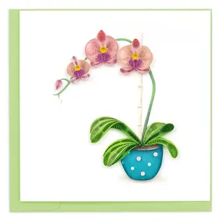QUILLING CARDS, INC Quilled Potted Orchid Greeting Card