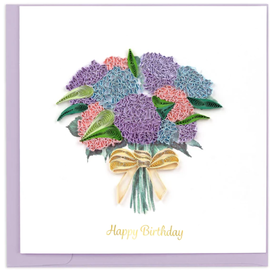 QUILLING CARDS, INC Quilled Hydrangea Bouquet Birthday Card