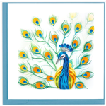 QUILLING CARDS, INC Quilled Peacock Feather Display Greeting Card [BL1339]