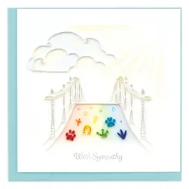 QUILLING CARDS, INC Quilled Rainbow Bridge Pet Sympathy Card