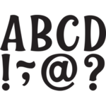 Teacher Created Resources Black Wild Whimsy 3" Magnetic Letters [TCR77516]