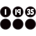 Teacher Created Resources Black and White Numbers Magnetic Accents [TCR77589]