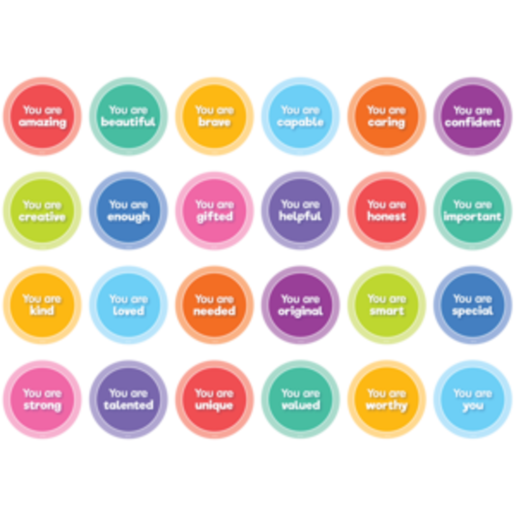 Teacher Created Resources Colorful Magnetic Positive Affirmations [TCR77592]