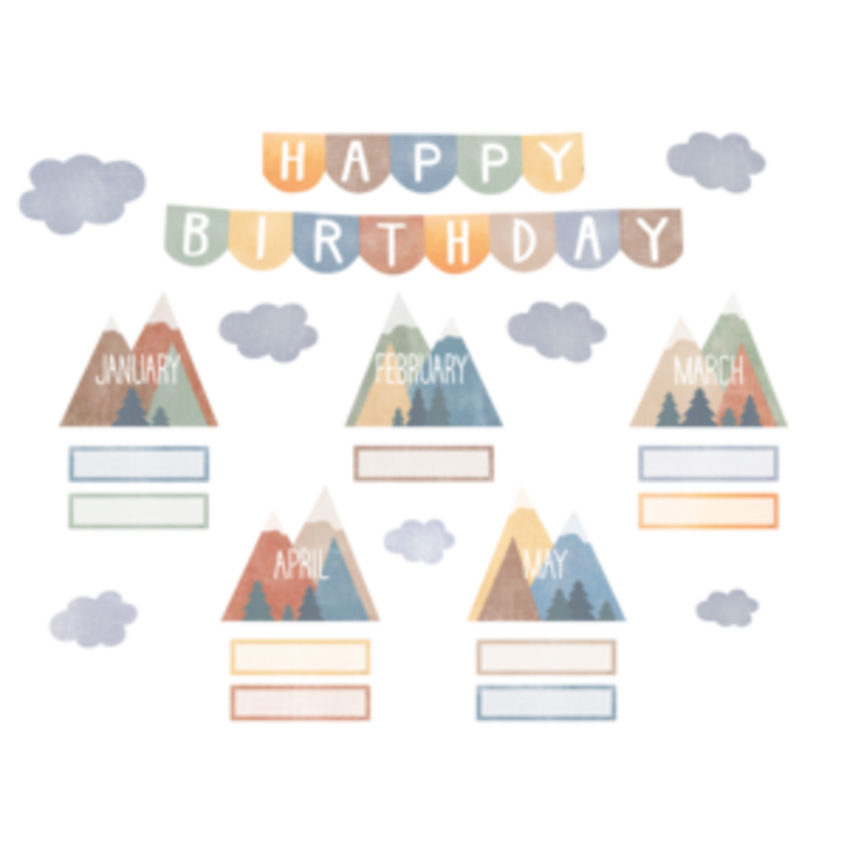Teacher Created Resources Moving Mountains Happy Birthday Mini Bulletin Board [TCR9171]