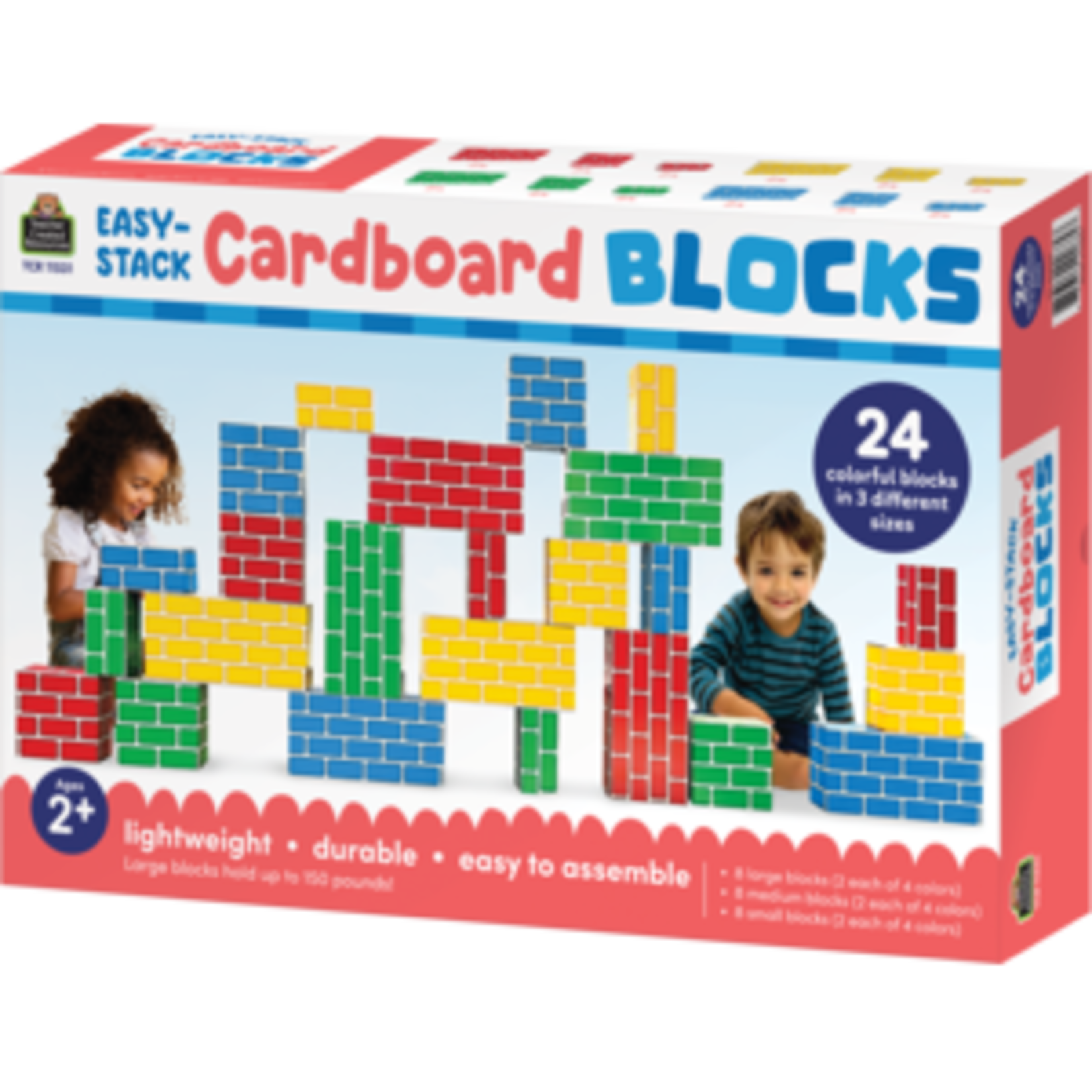 Teacher Created Resources Easy-Stack Cardboard Blocks (24-Piece Set) [TCR11531]