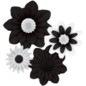 Teacher Created Resources Black and White Paper Flowers