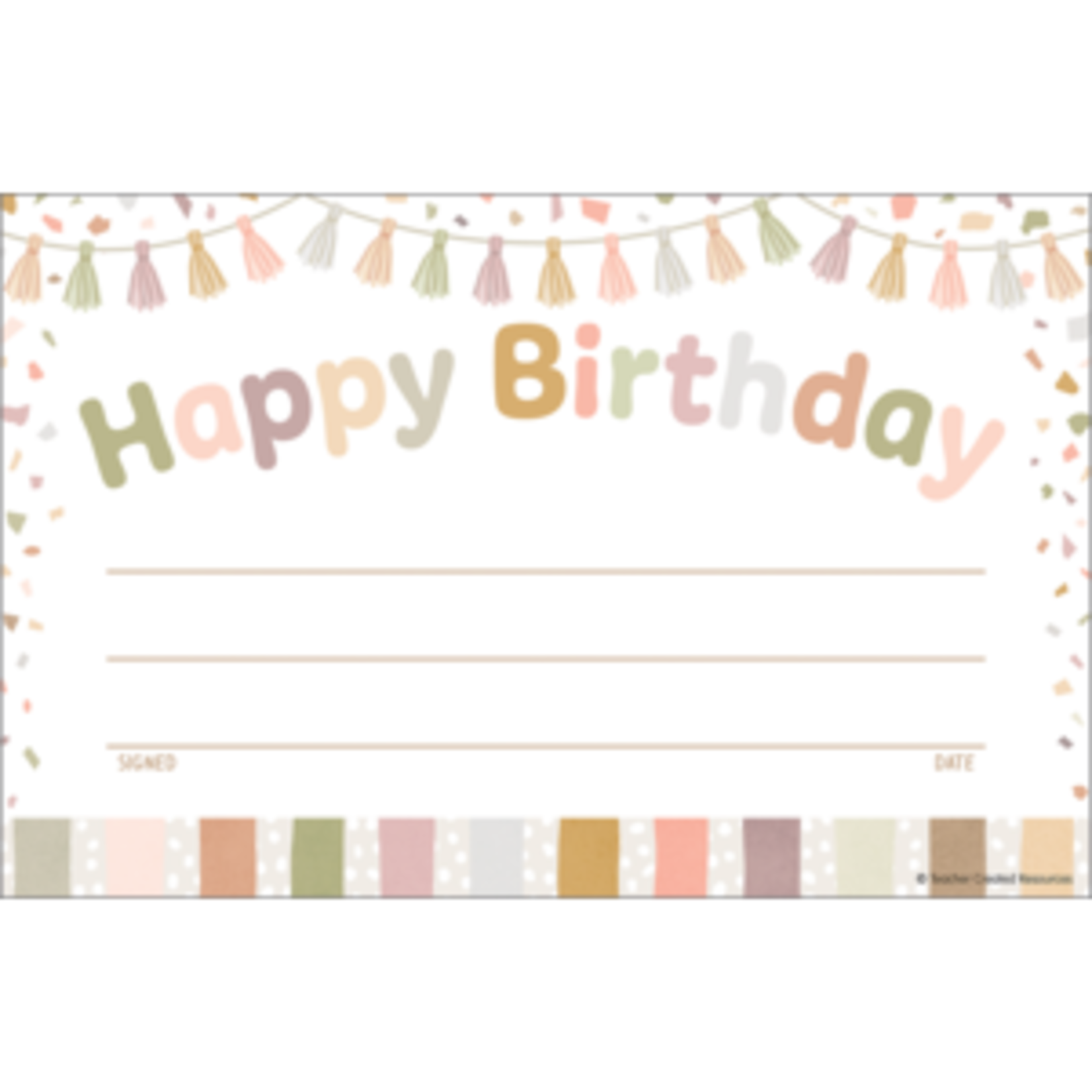 Teacher Created Resources Terrazzo Tones Happy Birthday Awards [TCR7225]