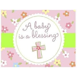 HALLMARK Blessed Baby Girl - Girl Baby Shower Invitations - 8 Count