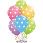 Qualatex 12 Polka Dot Balloons Bright Festive Colors (Assorted Colors)