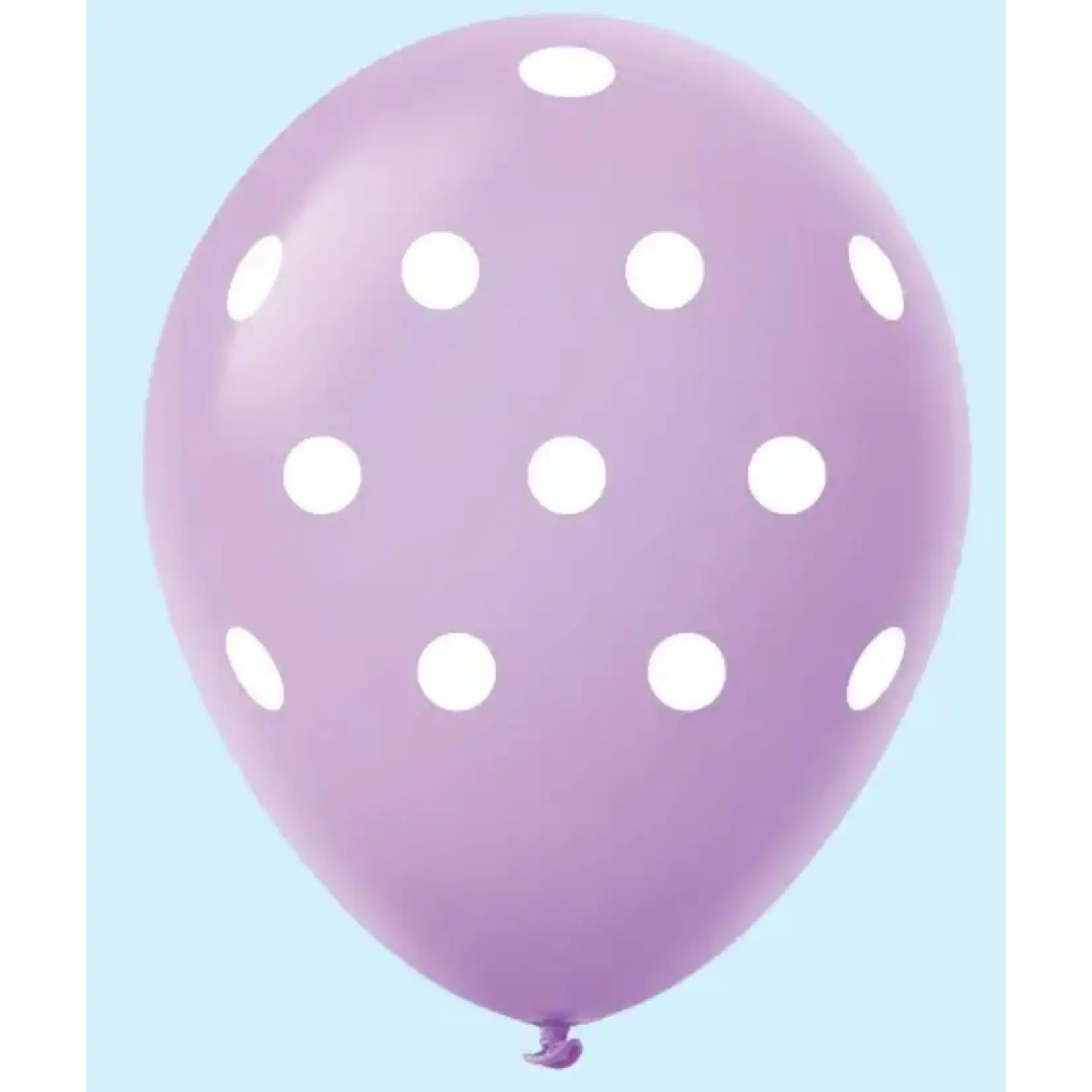 Qualatex Qualatex Spring Lilac with White Polka Dots 11 Inch Latex Balloons 12 Pack[77146SL-12]