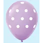 Qualatex Spring Lilac with White Polka Dots Latex Balloons 12 Pack by Qualatex