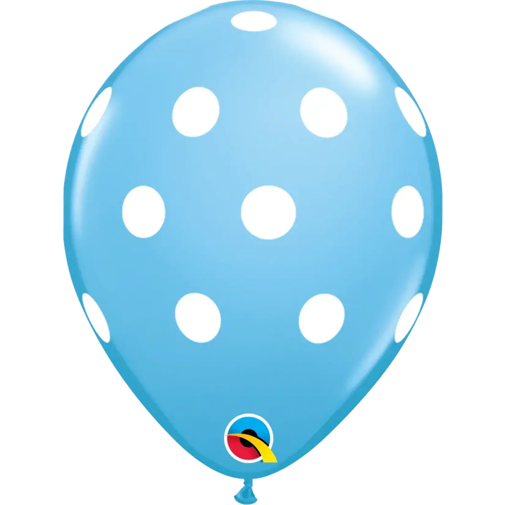 Qualatex Qualatex Light Blue with White Polka Dots 11 Inch Latex Balloons 12 Pack [77146PB-12]