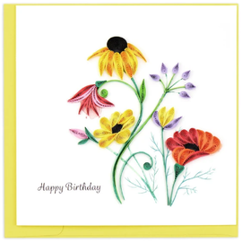 QUILLING CARDS, INC Quilled Wildflower Birthday Blooms Greeting Card