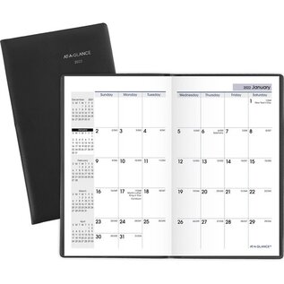 AT-A-GLANCE AT-A-GLANCE Pocket-Sized Monthly Planner, 3 5/8 x 6 1/16, Black, 2023 Calendar
